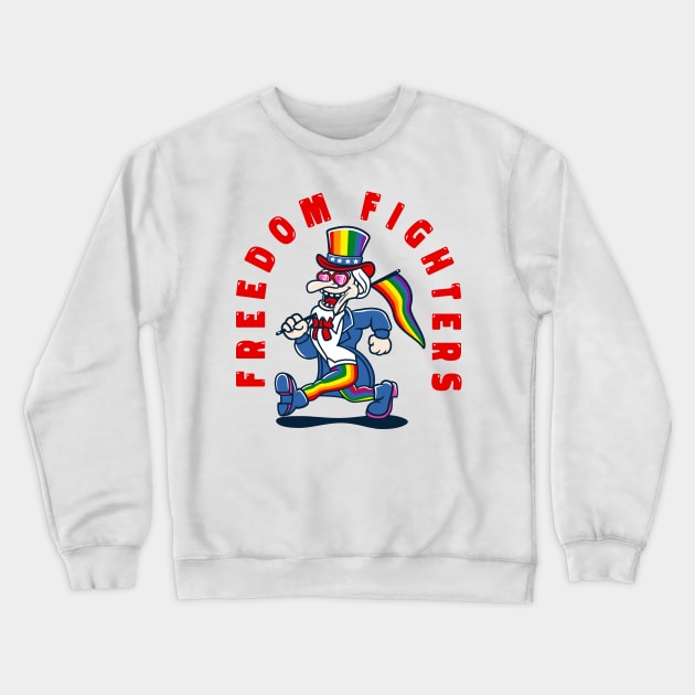 Freedom Fighters Crewneck Sweatshirt by Pulpo Cartoon 